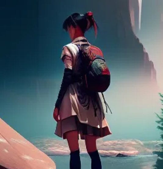 girl with school nag
