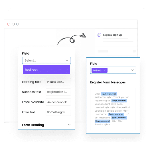 redirect custome page