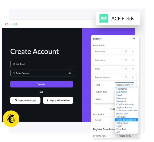 registration signup form